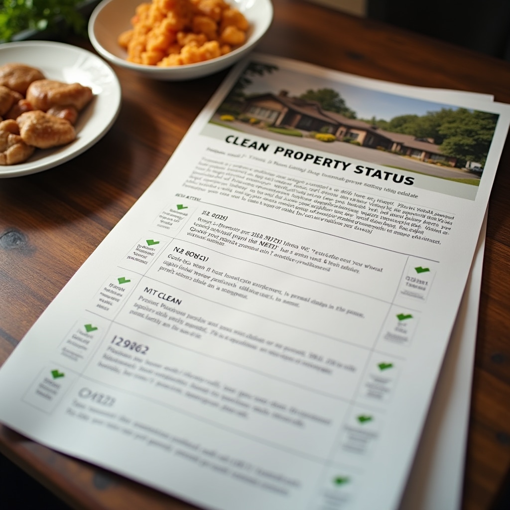 Sample clean property verification report showing clear title and no issues