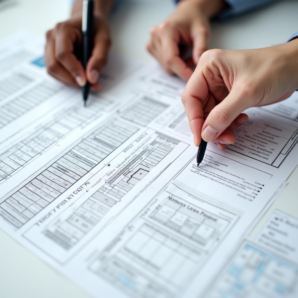 Professional analyzing property documents with objective neutral approach